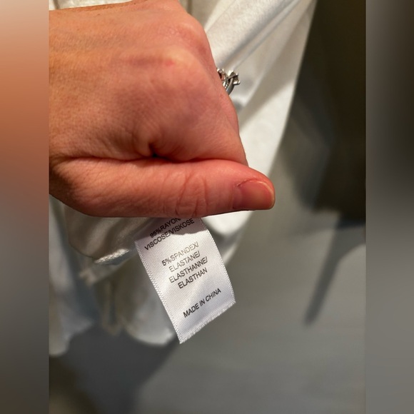 Adrianna Papell Asymmetrical Cream Blouse neutral basic minimalist
Textured - Picture 5 of 10